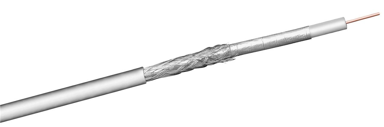 PremiumCord Kabel TV Kabel antnn satelitn 6,8mm, cvka 100m koaxiln, (AK-SAT068-100-S)