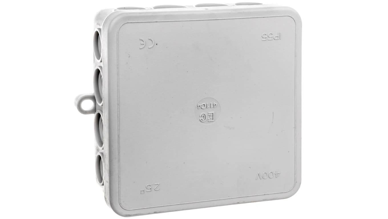 ELETTROCANALI Puszka n/t szara 90x90x35 mm IP55 bezhalogenowa EC411C4