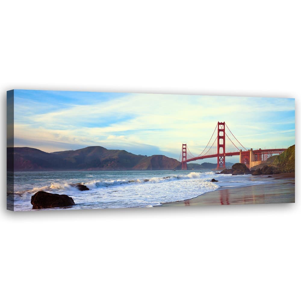 Obraz na płótnie, Golden Gate Bridge (Rozmiar 90x30)