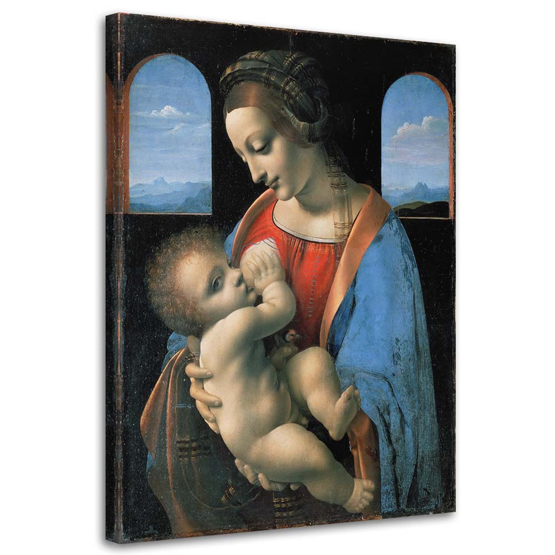 Obraz na płótnie, Madonna Litta - Da Vinci reprodukcja (Rozmiar 70x100)