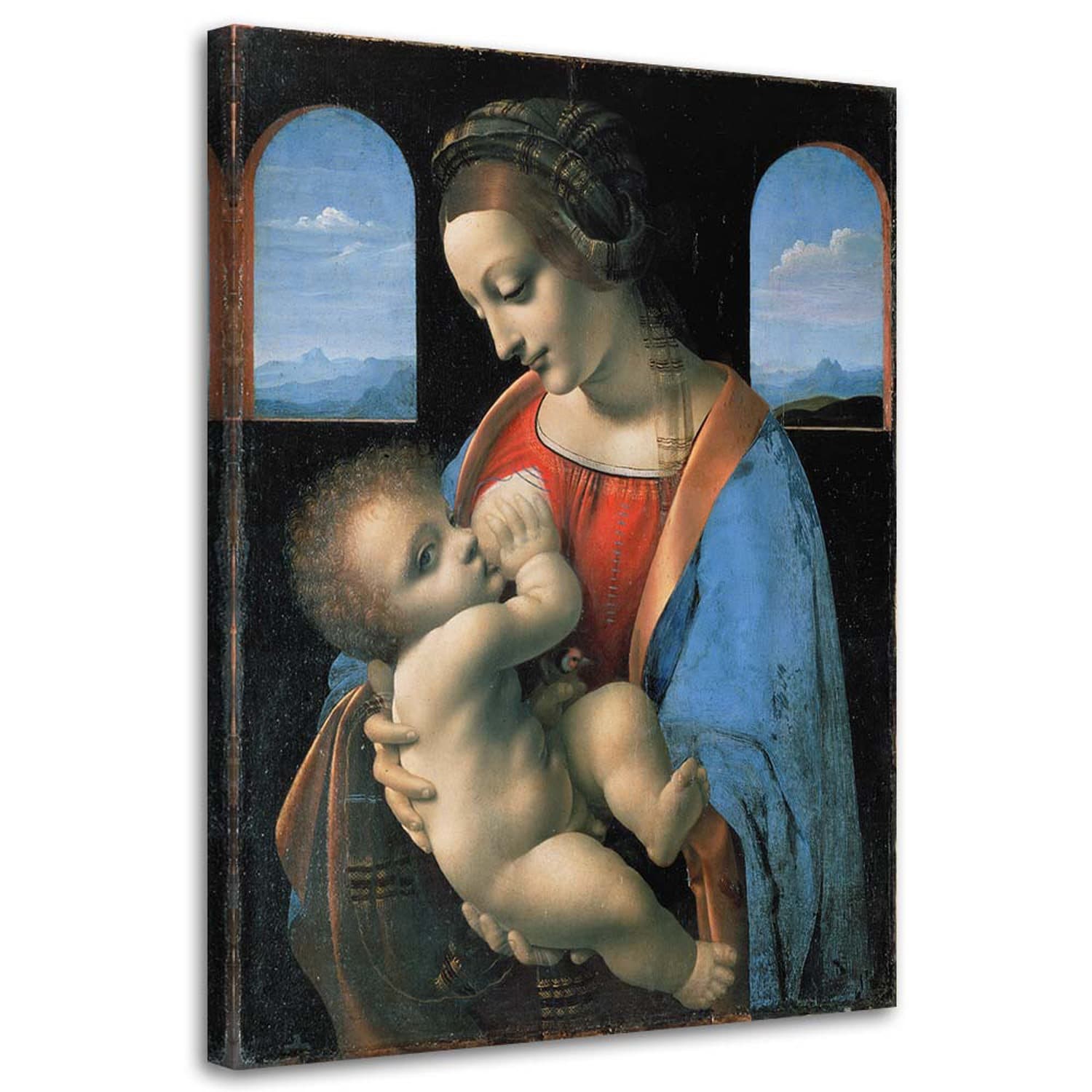 Obraz na płótnie, Madonna Litta - Da Vinci reprodukcja (Rozmiar 60x90)