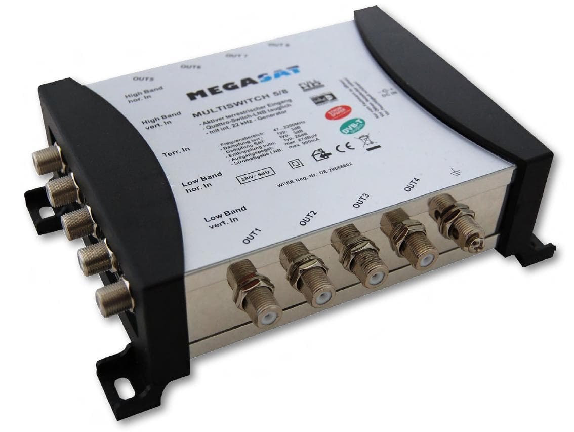 Megasat Multiswitch 5/8 +zasilacz MS0508MEGASAT