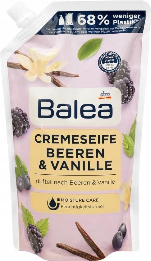 Фото - Мило Balea Cremeseife Beeren & Vanille 500ml  (mydło w płynie z pompką)