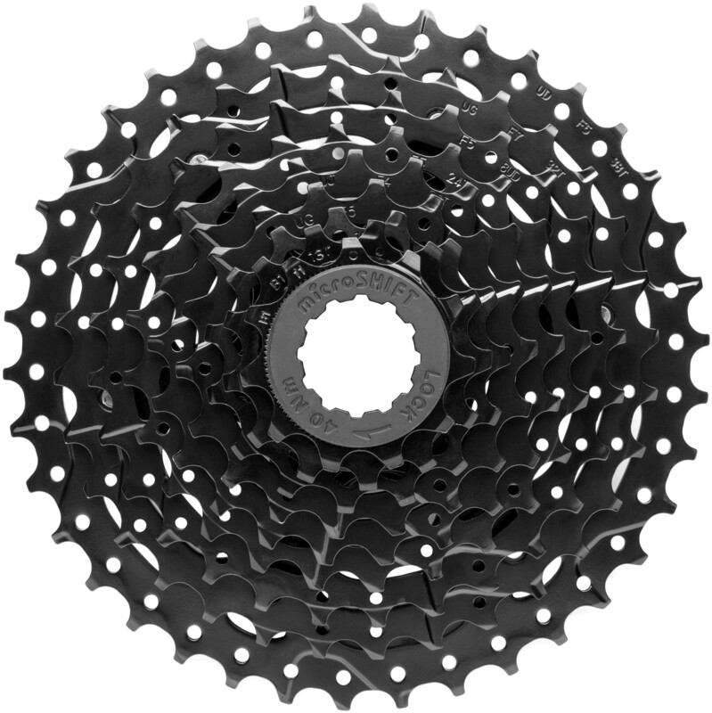 microSHIFT Advent Cassette 9-speed 11-38T Steel, czarny 11-38T 2022 Kasety