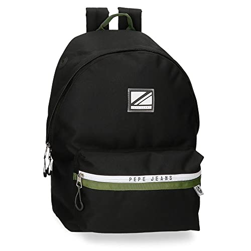 Pepe Jeans Luca wózek kabinowy, szary, 38 x 55 x 20 cm, twardy plastik, boczne zamknięcie kombinacyjne, 34 l, 2,74 kg, 4 koła, czarny, plecak 44