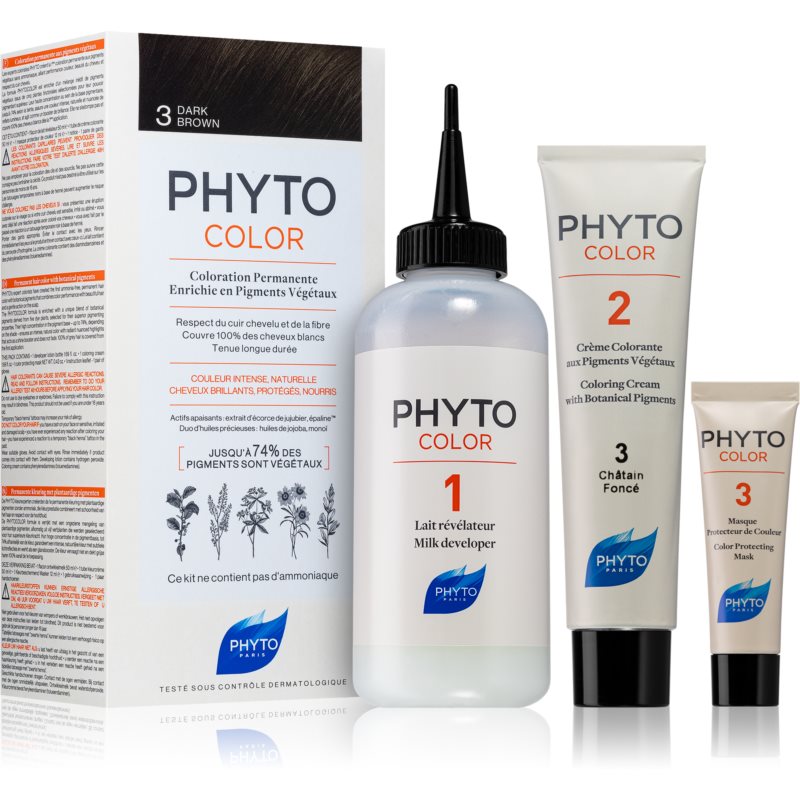 Phyto ALES GROUPE Color Trwała koloryzacja włosów 3 Ciemny kasztan 100 ml