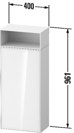 Duravit Zencha Szafka boczna 40x24 cm biała ZE1351L64830000