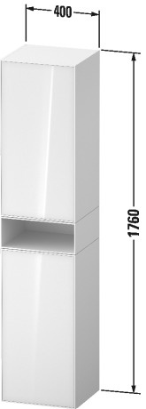 Duravit Zencha Słupek boczny 40x36 cm biały ZE1353L64840000