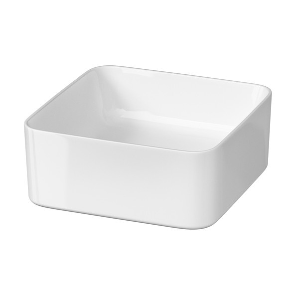 Cersanit Crea Umywalka nablatowa 35x35 cm bez otworów, biała EcoBox K114-007-ECO
