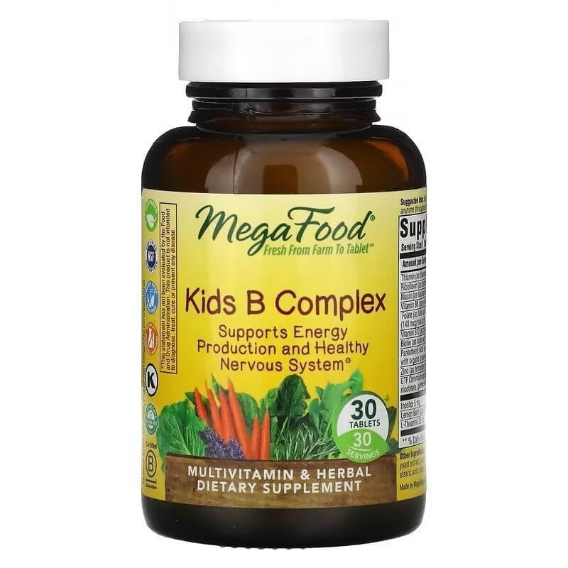 MegaFood, Kids B Complex, 30 tab.