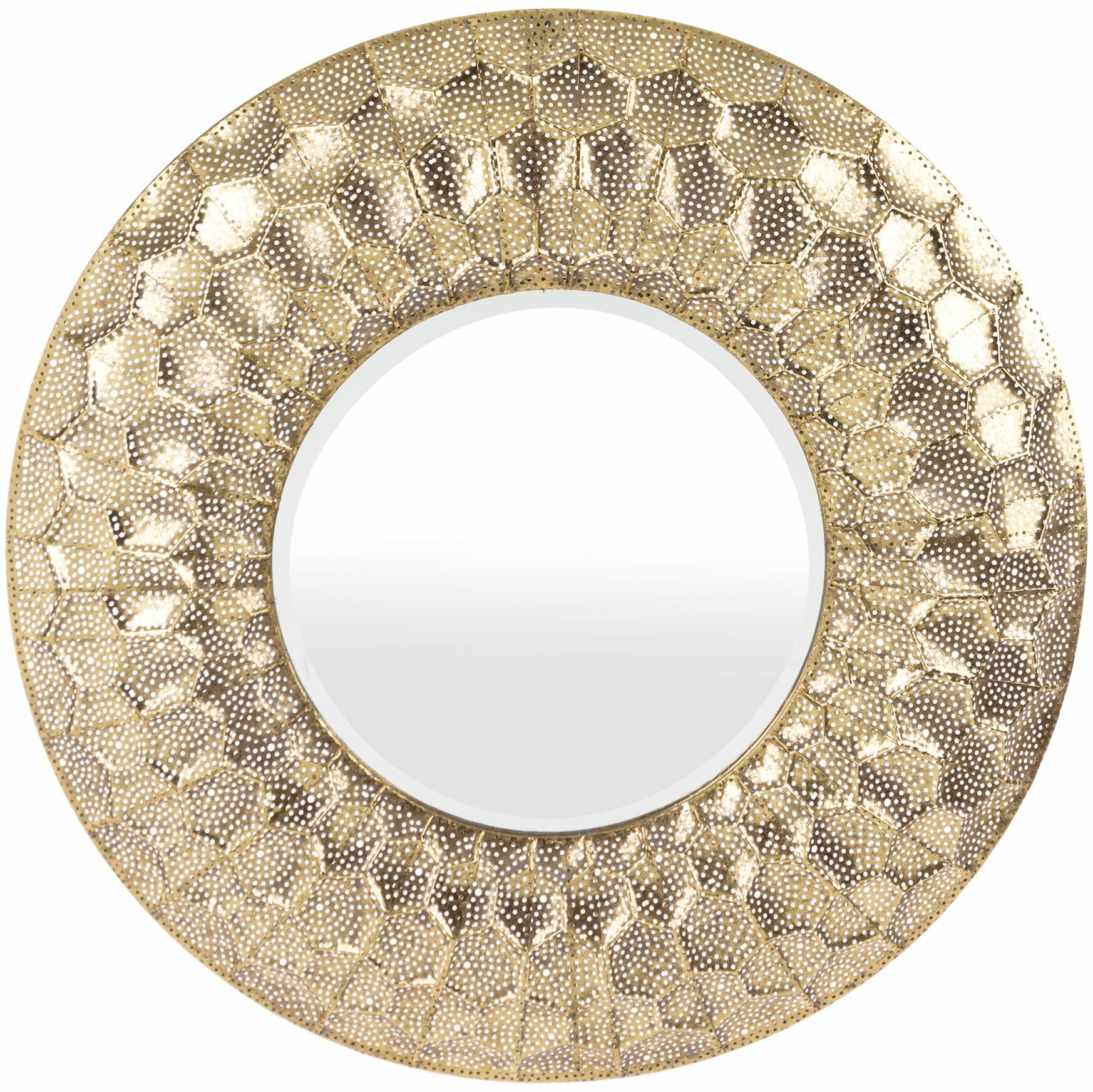 Lustro dekoracyjne metalowe dekoracja ścienna 85x85 142494