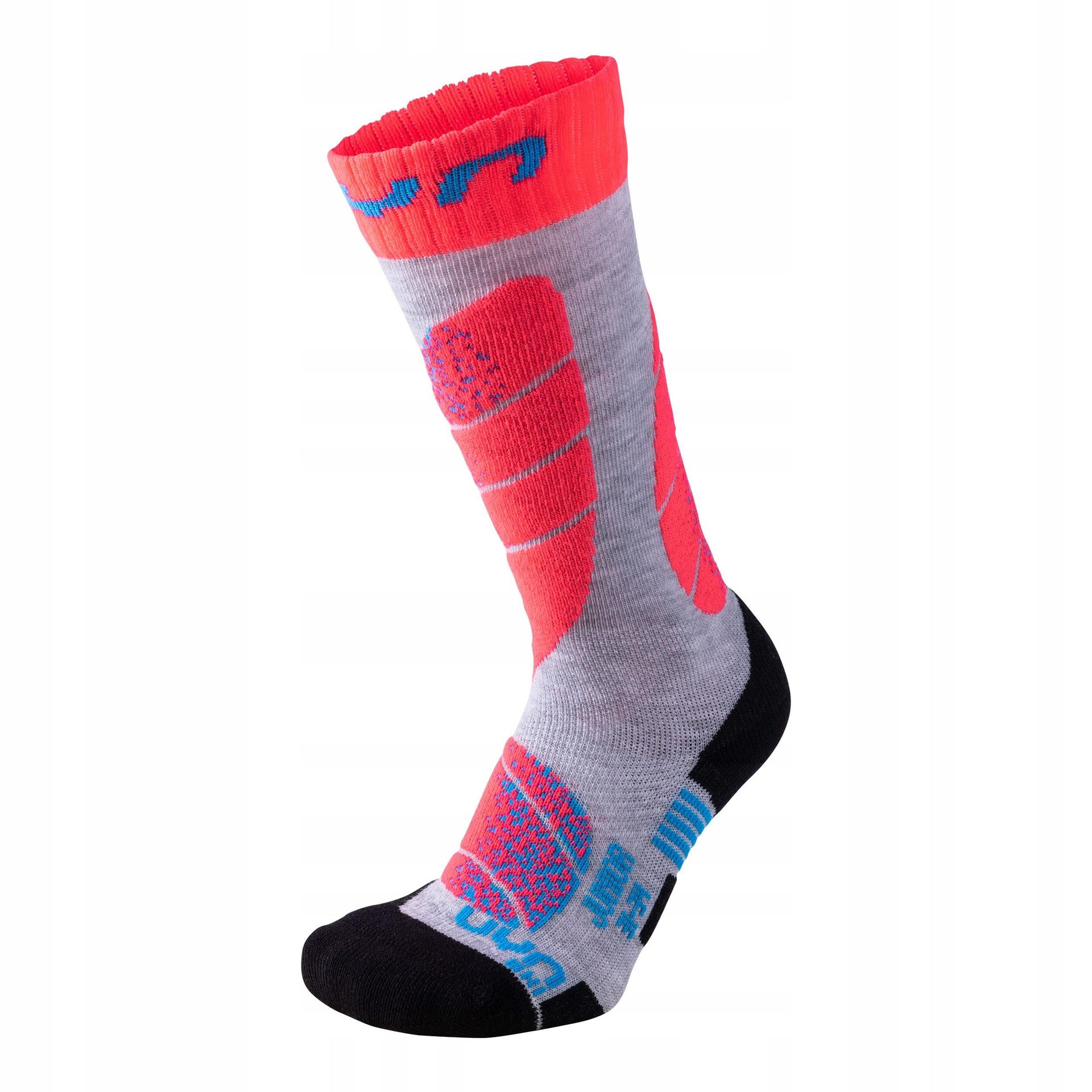 UYN UYN Juniors Socks Light Grey/Coral Fluo 27-30