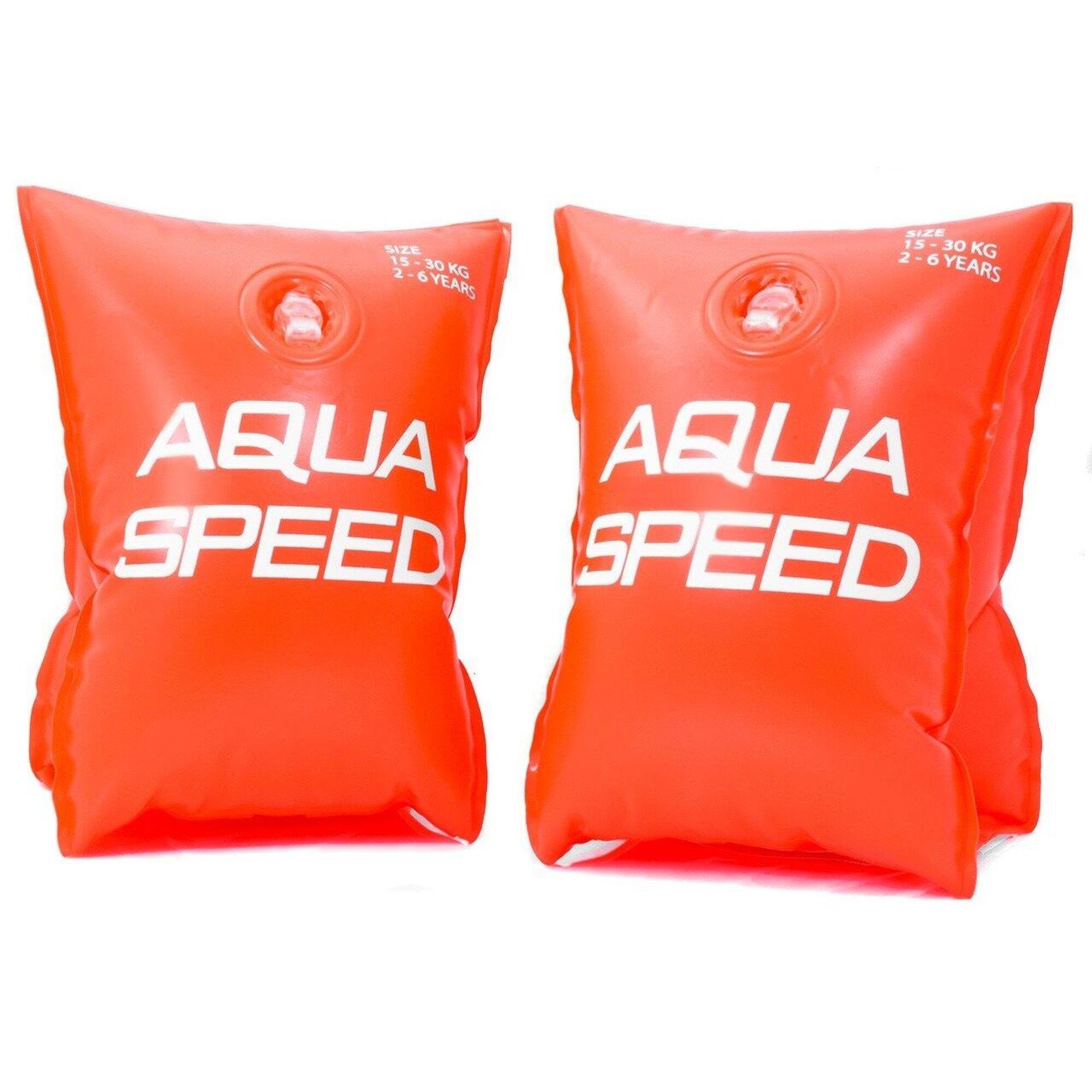 Aqua-Speed skrzydła pomoc do pływania przyjemność do kąpieli dla dzieci do pływania Arm Bands pomarańczowa 5908217660831