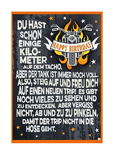Kartka z życzeniami na urodziny (neutralna), niezwykła kartka urodzinowa z muzyką, sentencją i ruchomymi elementami, w zestawie koperta, 14,8 x 21 cm