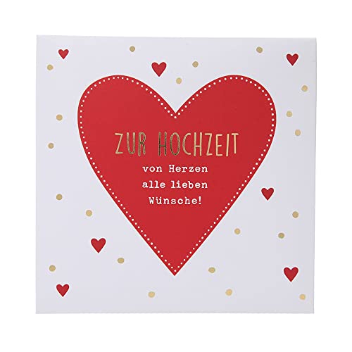 Depesche 0011694-046 Pop-up Kartka z życzeniami na ślub, składana kartka z muzyką, elementami świetlnymi i oryginalnym sentencją, kartka urodzinowa z kopertą, format 15,5 x 15,5 cm