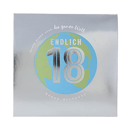 Depesche 0011694-002 Pop-up Kartka z życzeniami na 18. urodziny Kartka składana z muzyką, elementami świetlnymi i oryginalnym napisem, kartka urodzinowa z kopertą, format 15,5 x 15,5 cm