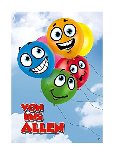 Kartka z życzeniami na urodziny (neutralna), niezwykła kartka urodzinowa z muzyką, sentencją i ruchomymi elementami, w zestawie koperta, 14,8 x 21 cm