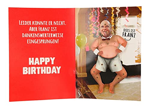 Kartka z życzeniami na urodziny (neutralna), niezwykła kartka urodzinowa z muzyką, sentencją i ruchomymi elementami, w zestawie koperta, 14,8 x 21 cm