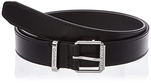 calvin klein Damski Must SQR pasek z klamrą rolkową, czarny Ck, 90