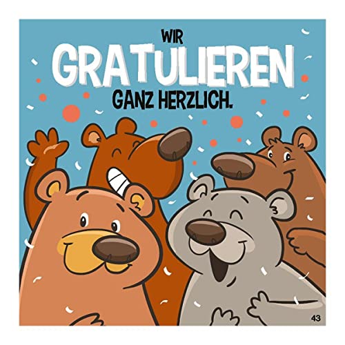 Kartka z życzeniami z muzyką, dowcipna kartka urodzinowa z kolorowym motywem, pasującym hasłem i tekstem wewnętrznym, w zestawie z kopertą, 17 x 16,5 cm