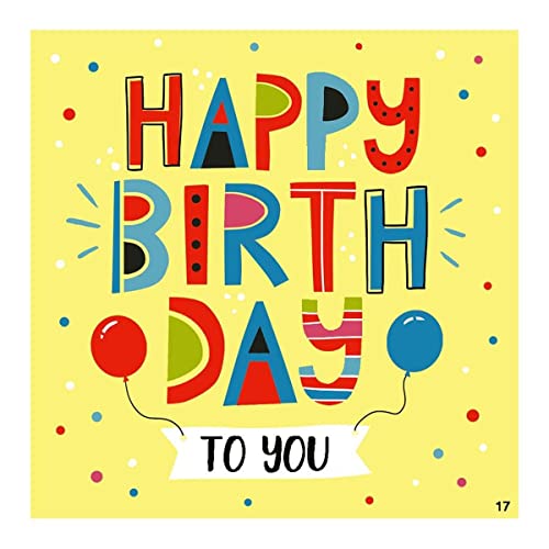 Kartka z życzeniami z muzyką, dowcipna kartka urodzinowa z kolorowym motywem, pasującym hasłem i tekstem wewnętrznym, w zestawie z kopertą, 17 x 16,5 cm