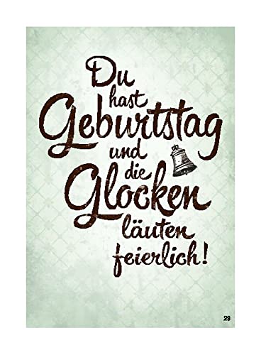 Kartka z życzeniami na urodziny (neutralna), niezwykła kartka urodzinowa z muzyką, sentencją i ruchomymi elementami, w zestawie koperta, 14,8 x 21 cm