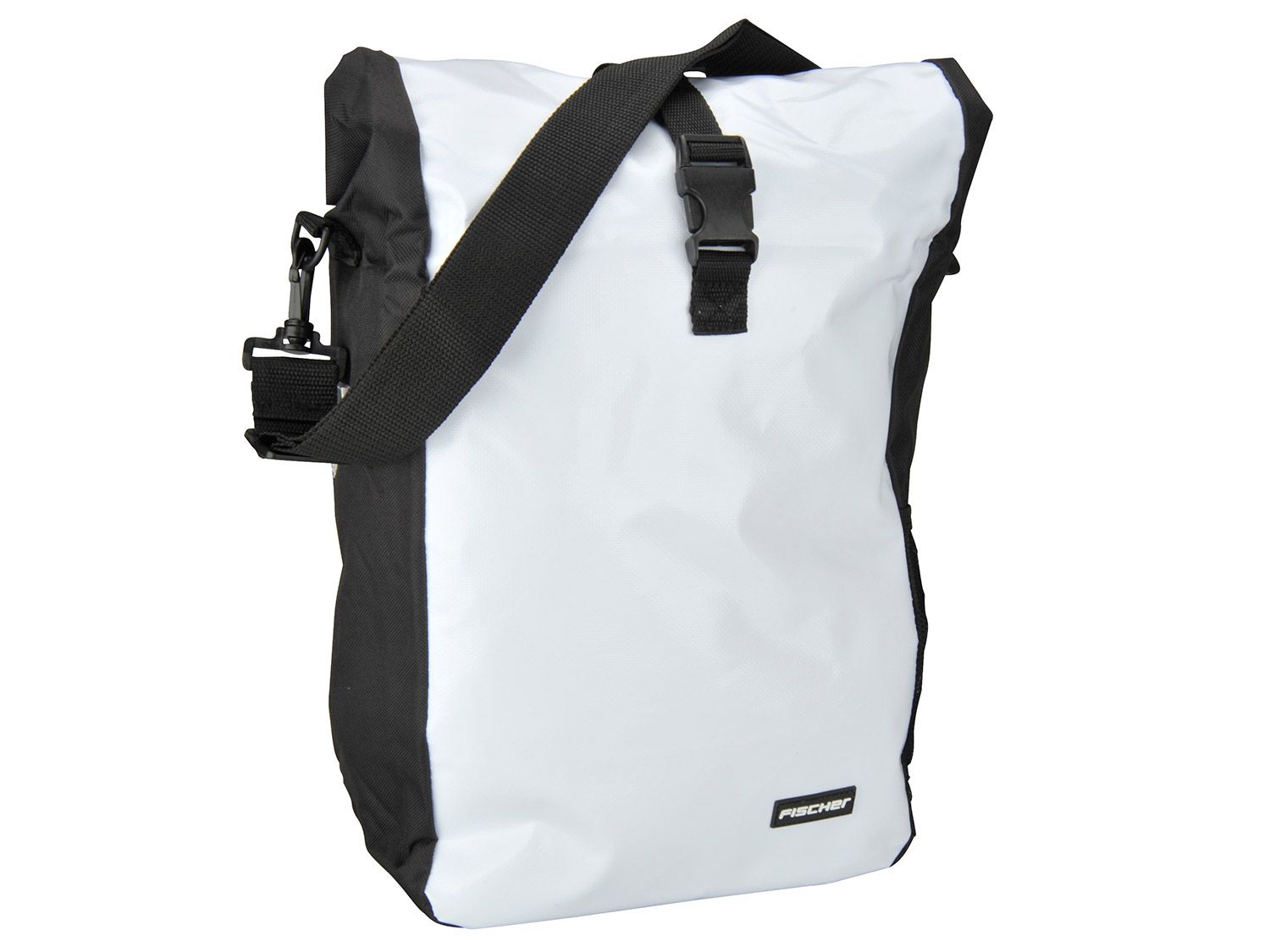 Fischer torba na rower, wymiary: 4 x 32 x 41 cm, pojemność: 18 l, kolor: biały 86264