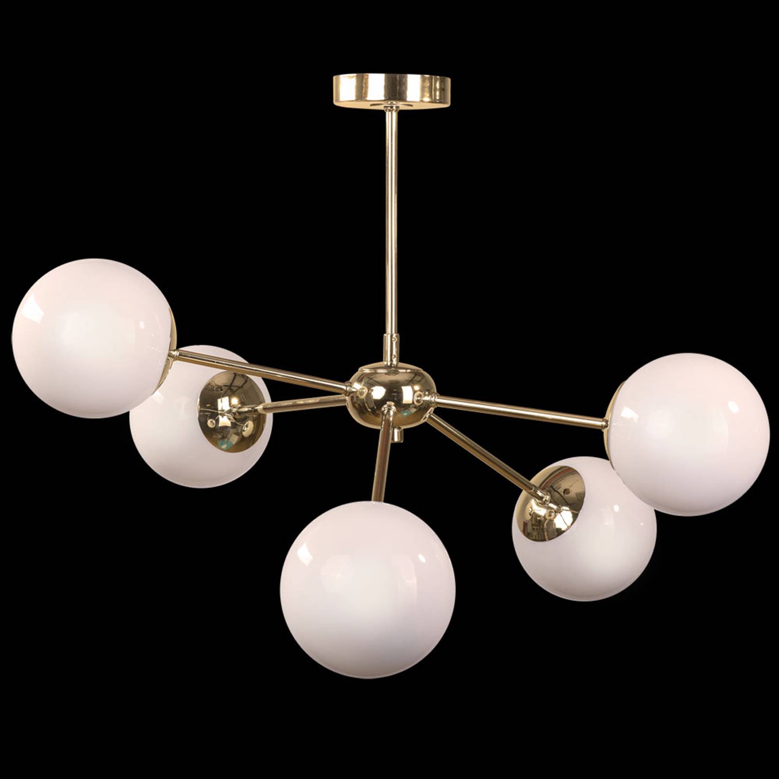 Lampa sufitowa Dori, 5-punktowa, złota