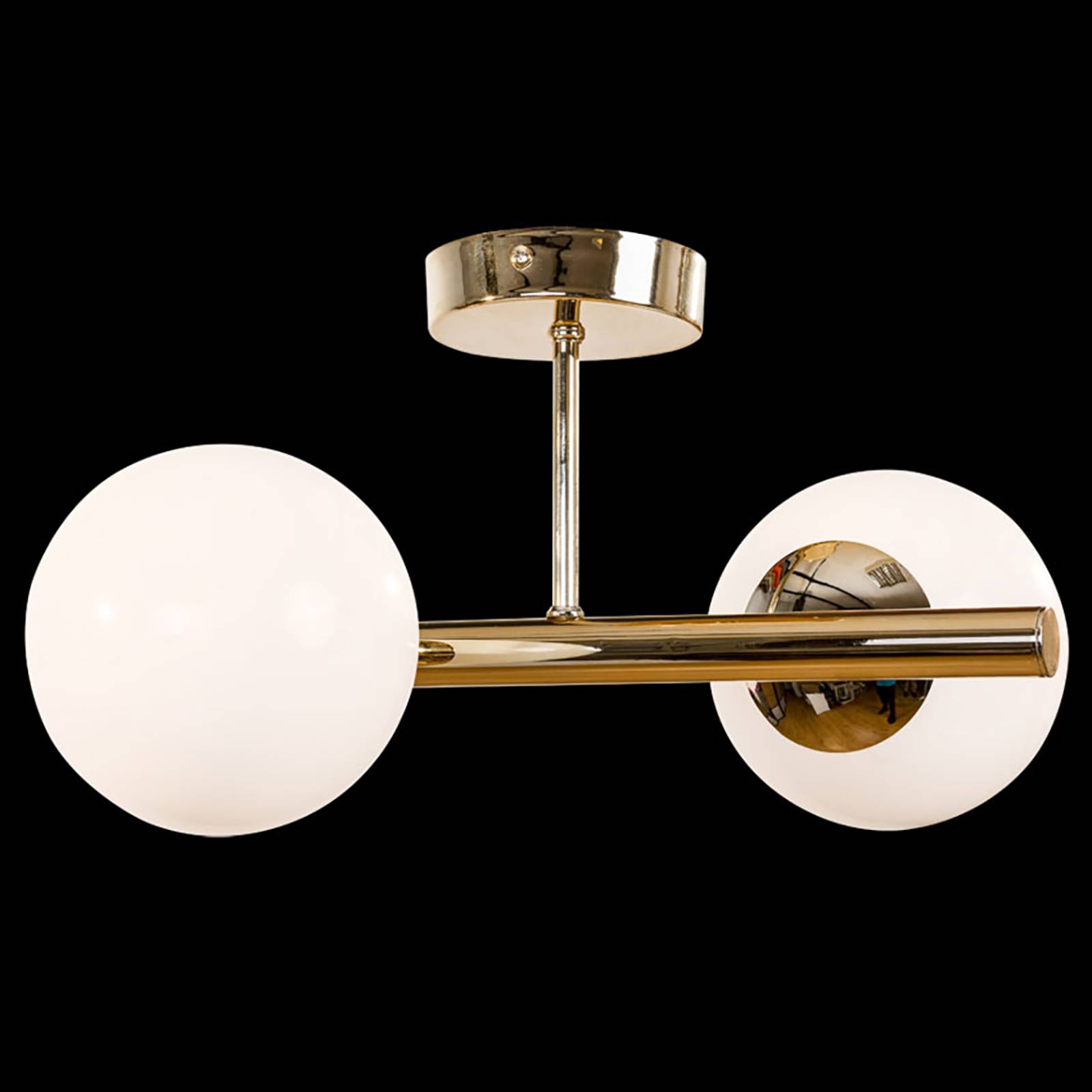 Lampa sufitowa Linea, złota, 2-punktowa