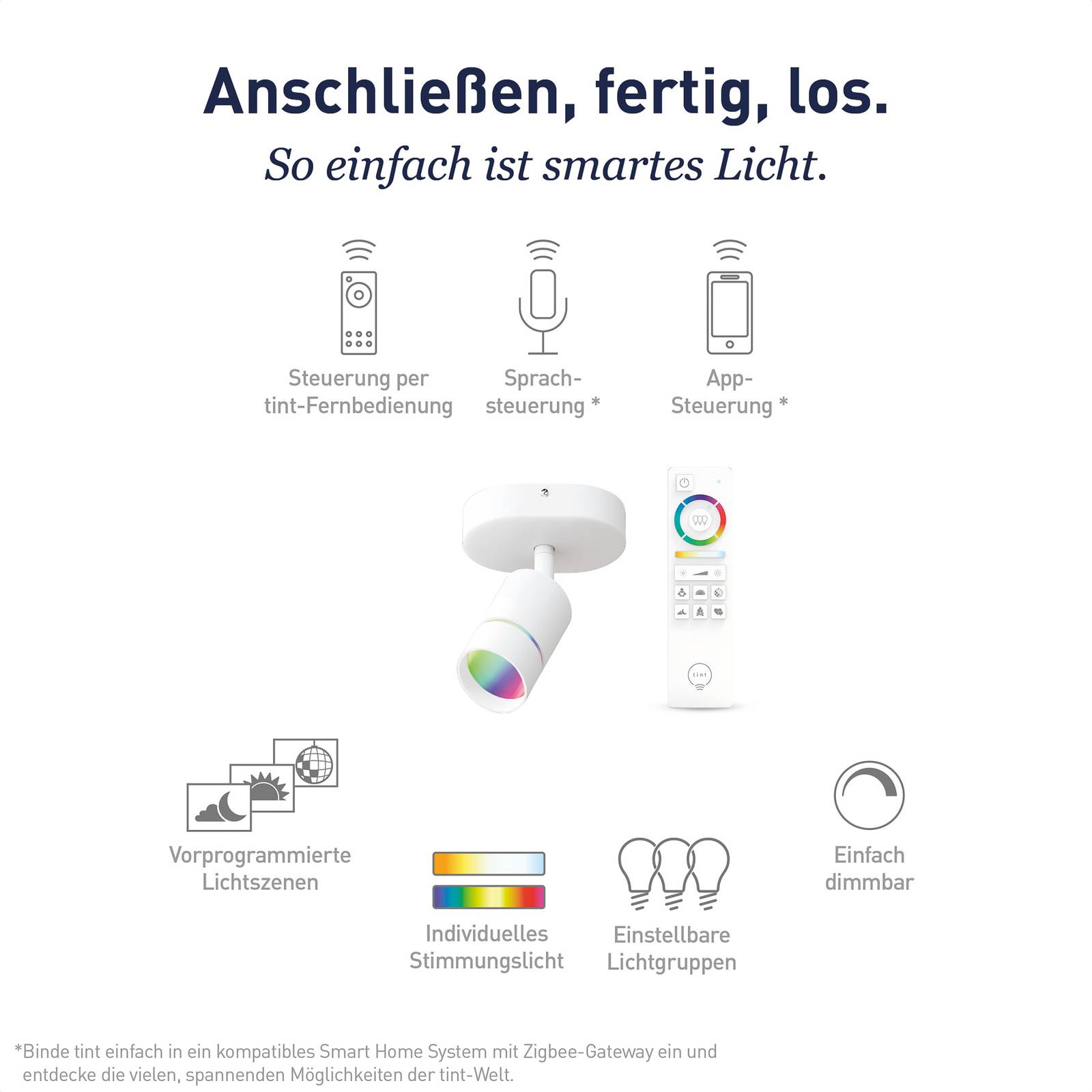 Müller Licht tint Nalo spot LED, 1-punktowy