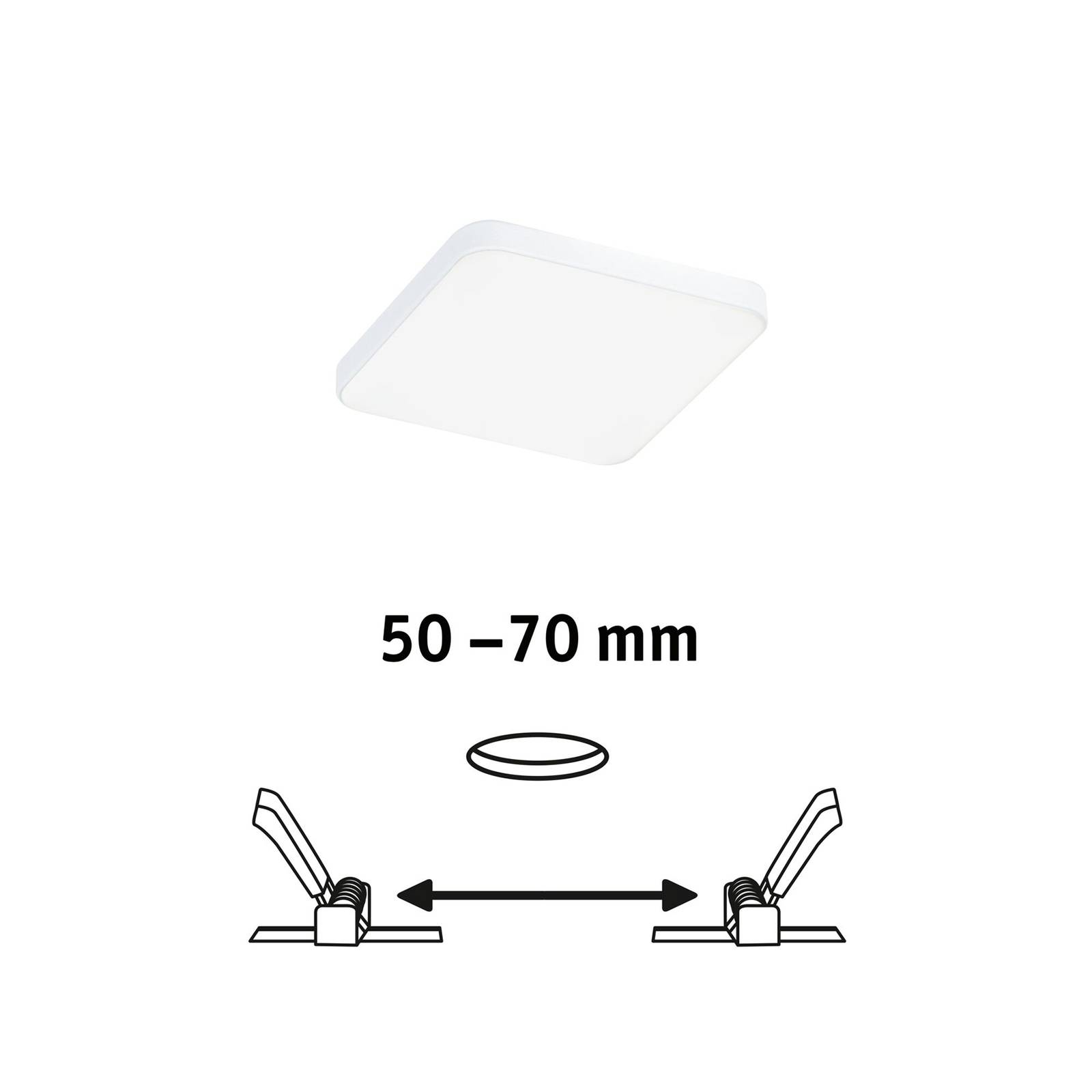 Paulmann Veluna Edge LED IP44 4000K 9x9cm