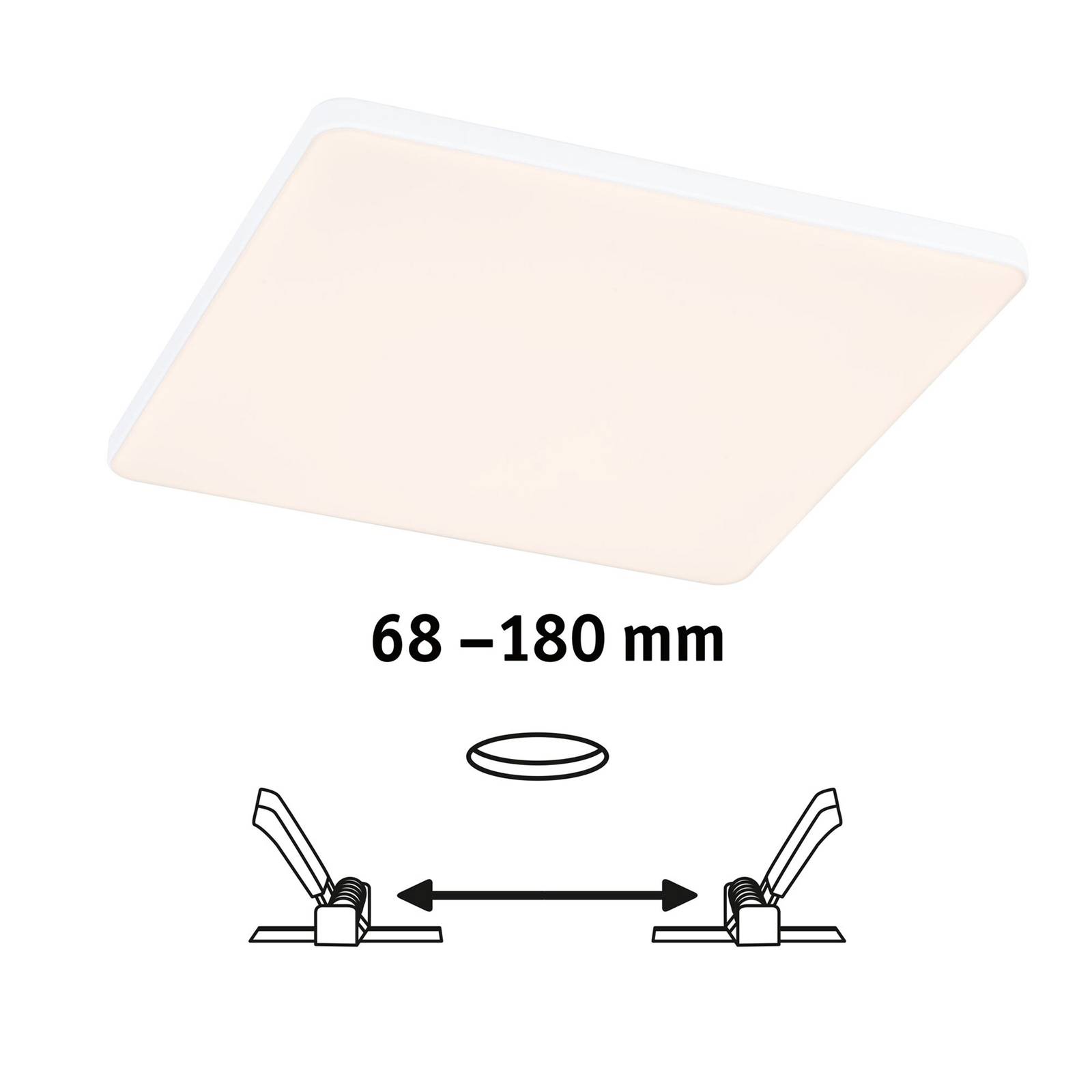 Paulmann Veluna Edge IP44 3 000 K 20x20cm
