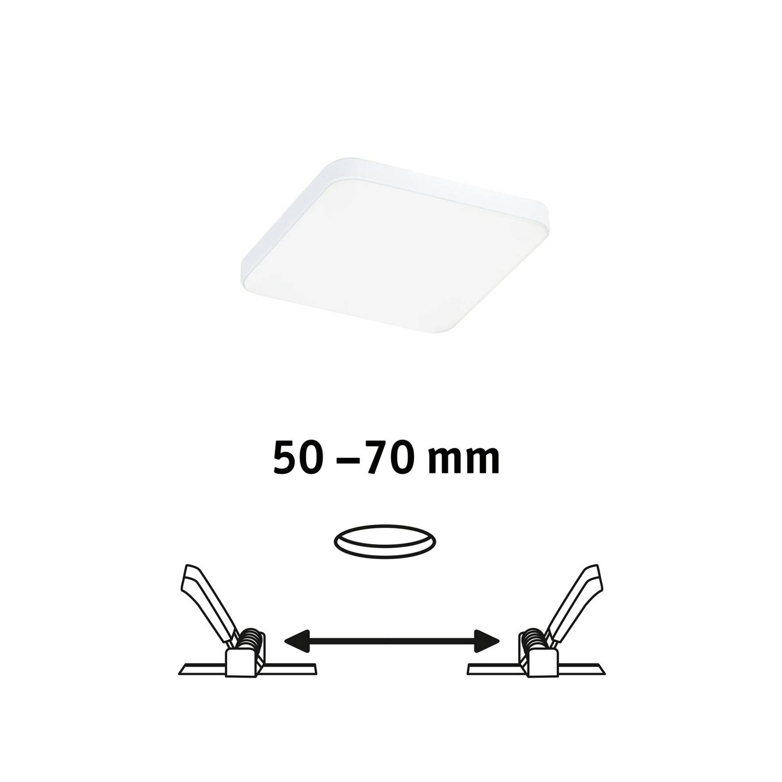 Paulmann Veluna Edge IP44 4000K 9x9cm