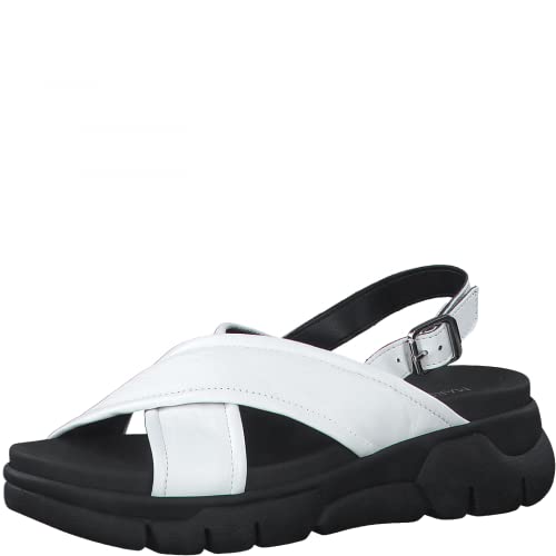 Marco Tozzi Damen 2-28761-28 Sandalette, sandały damskie, biały//lt vltge cherry/, 39 EU