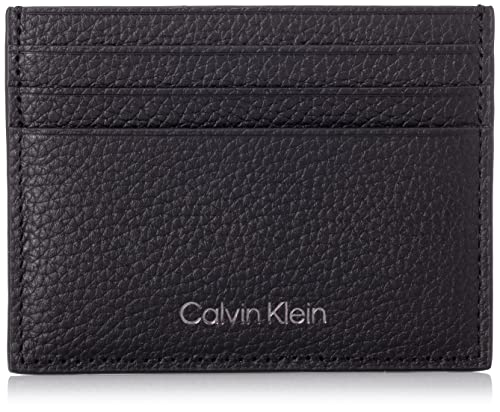 Calvin Klein Męski ciepły uchwyt na karty 6CC akcesoria - portfel podróżny, czarny, jeden rozmiar, Czarny, Rozmiar Uniwersalny