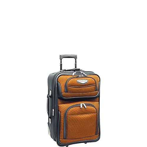Traveler's Choice Amsterdam miękka strona 2-kolorowa tkanina rozkładana pionowo, walizka podróżna z kółkami