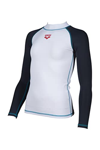 Arena Koszulka dziewczęca G Rash Vest L/S, Biały popiół szary, 128