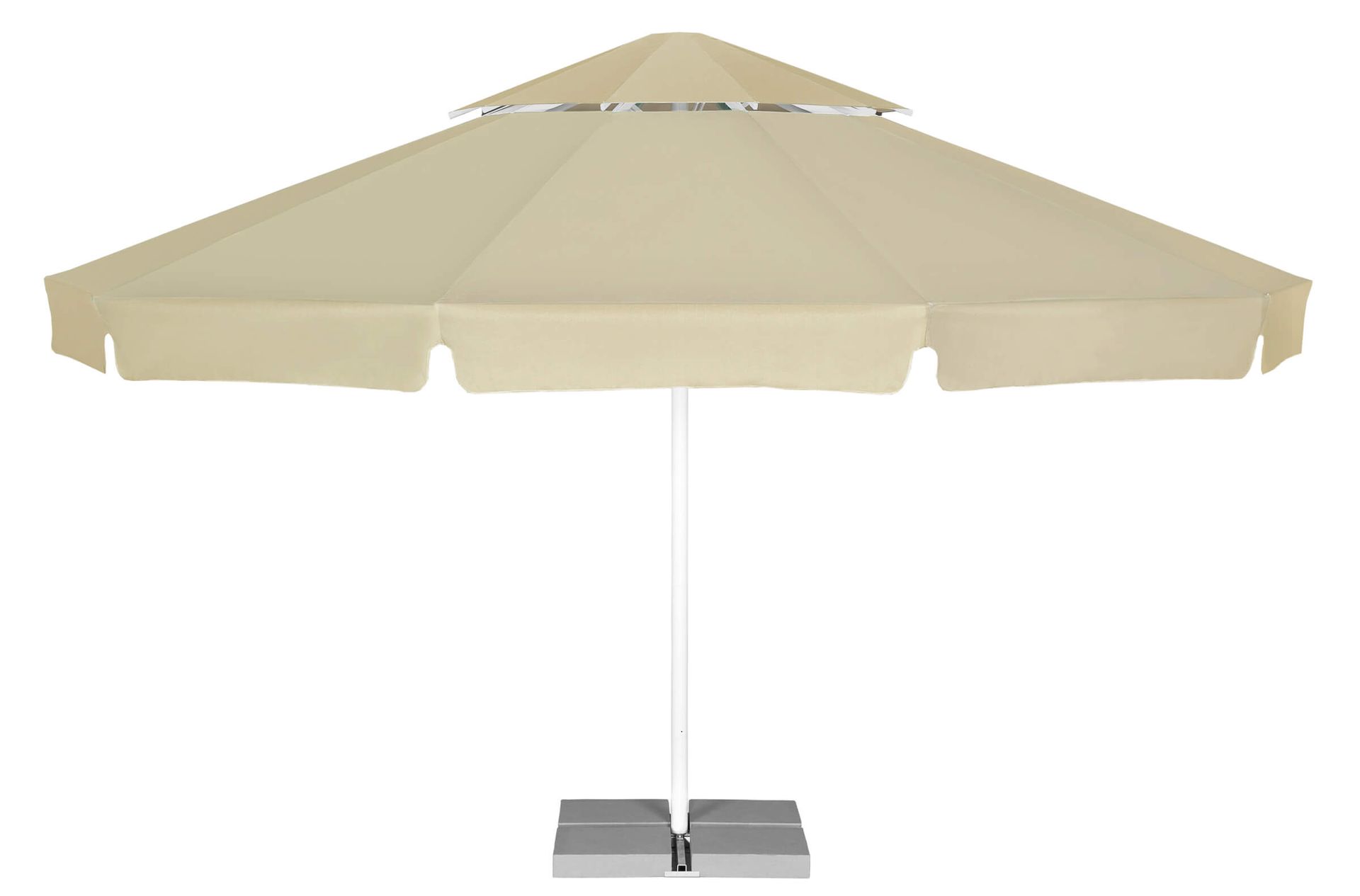 Parasol ogrodowy Vesuvio 5,5 m Poliester Naturalny