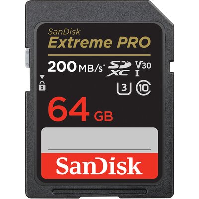 SANDISK EXTREME PRO SDXC 64GB 200/90 MB/s A2