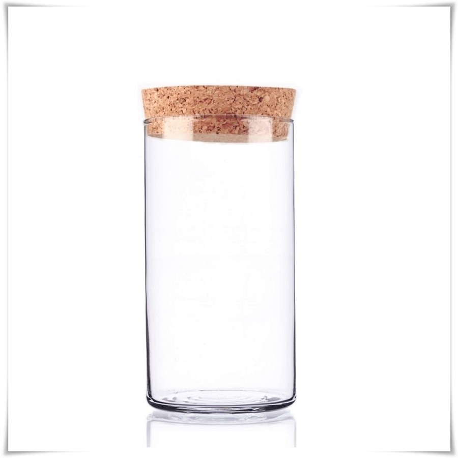 Pojemnik szklany cylinder H-20 cm D-10 cm z korkiem
