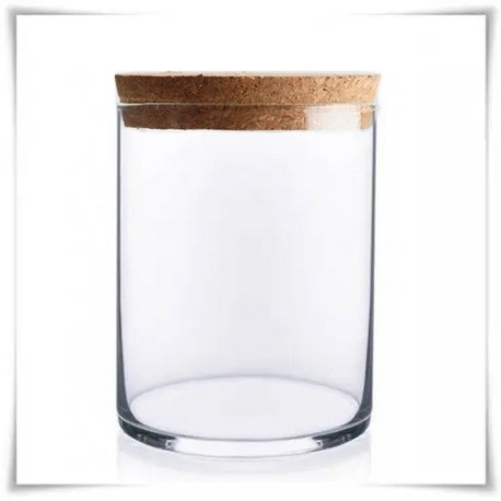 Pojemnik szklany cylinder H-20 cm D-15 cm z korkiem