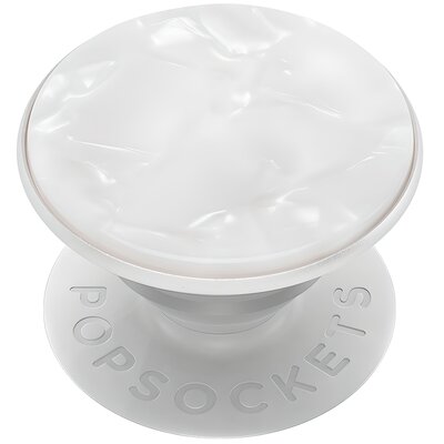PopSockets PopGrip  wysuwany cokół i uchwyt do smartfonów i tabletów z wymiennym topem  Acetate Pearl White