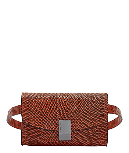 Liebeskind Berlin Damska rozkloszowana jaszczurka crossbody, bardzo mała, XS, Brillant Orange, X-Small