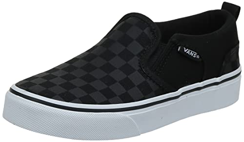 Vans Asher niski top dla chłopców, Czarny Checker Black Black, 33 EU