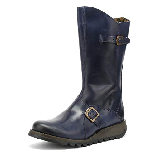 Fly London Damskie kozaki MES, niebieski 020, 36 EU