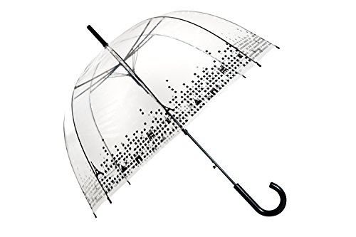 SMATI Przezroczysty parasol automatyczny - parasol przezroczysty damski, Miasto Par, Einheitsgröße