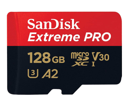 SanDisk microSDXC Extreme Pro 128GB 200/90 MB/s A2 C10 V30 UHS-I U3