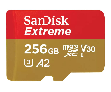 SanDisk microSDXC Extreme 256GB 190/130 MB/s A2 C10 V30 UHS-I U3