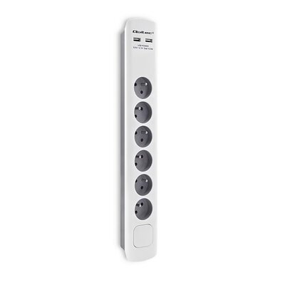 Listwa QOLTEC 50294 (1.8 m) Biało-szary