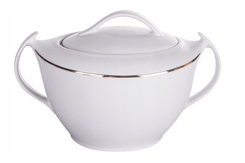 Chodzież Akcent waza 3l do zupy złota 3603 porcelanowa